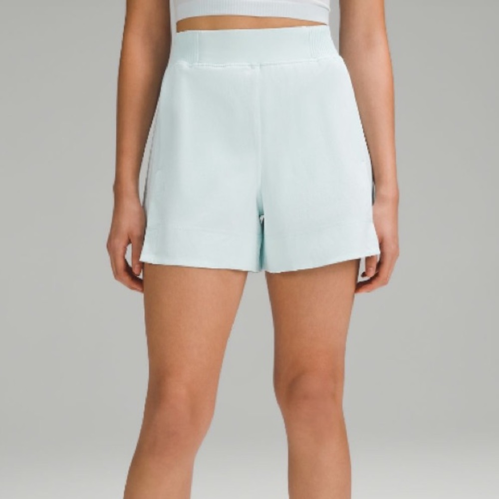 Lululemon Stretch Woven High Rise Shorts in Sheer Blue